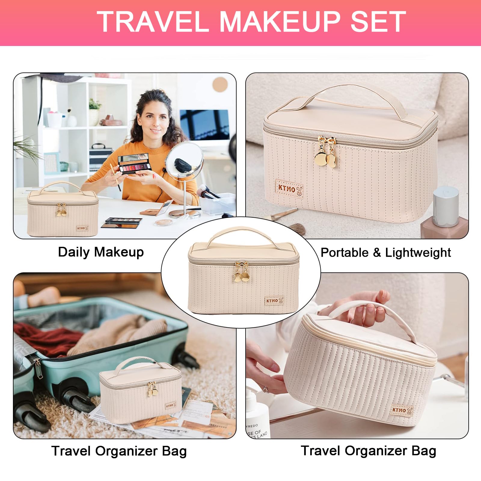 SHELAKIN makeup brushes and bag included for complete routine on the move