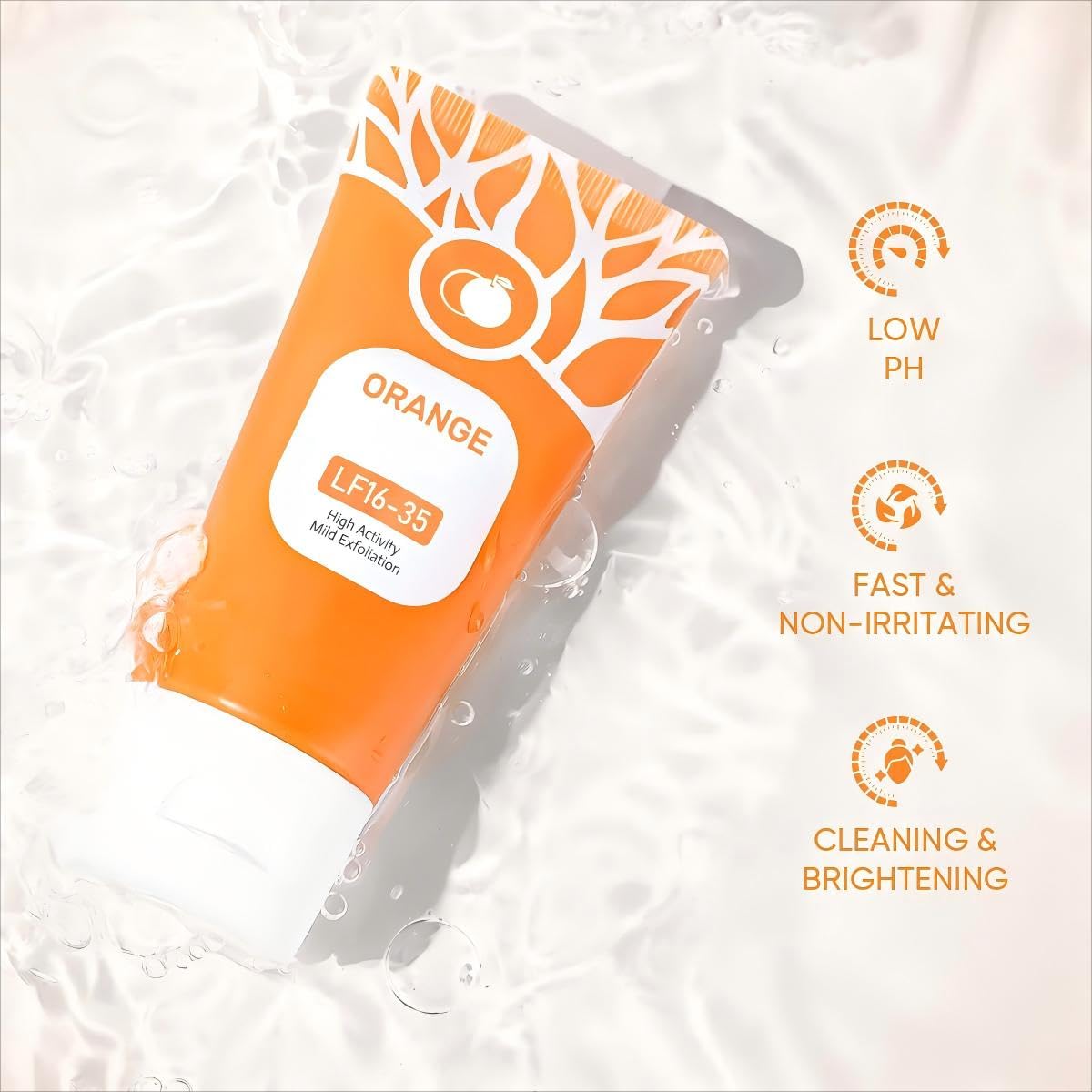 shelanrn orange-exfoliating-gel pore-cleansing emphasizes deep-clean results on pores