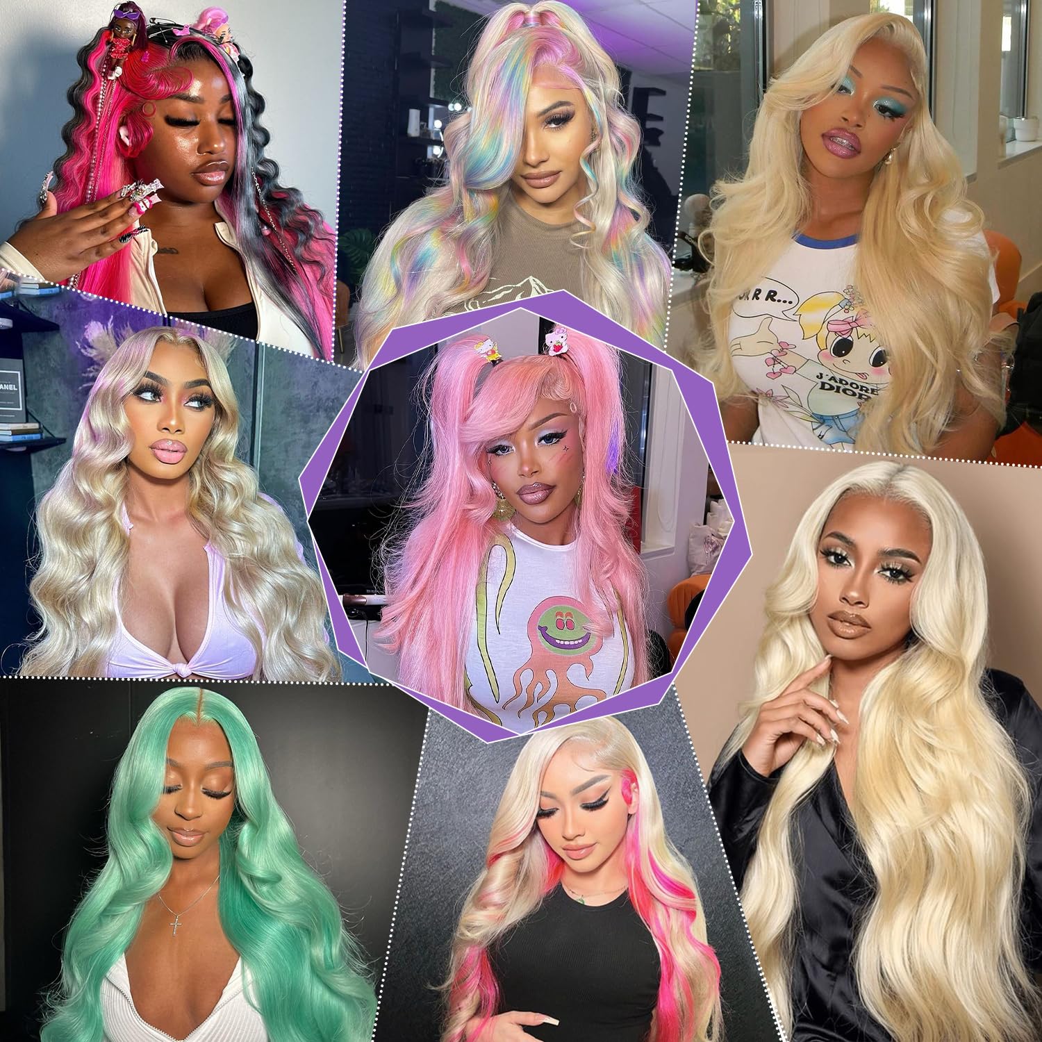 ShengCai 613 30 inch blonde wig packaging and presentation.