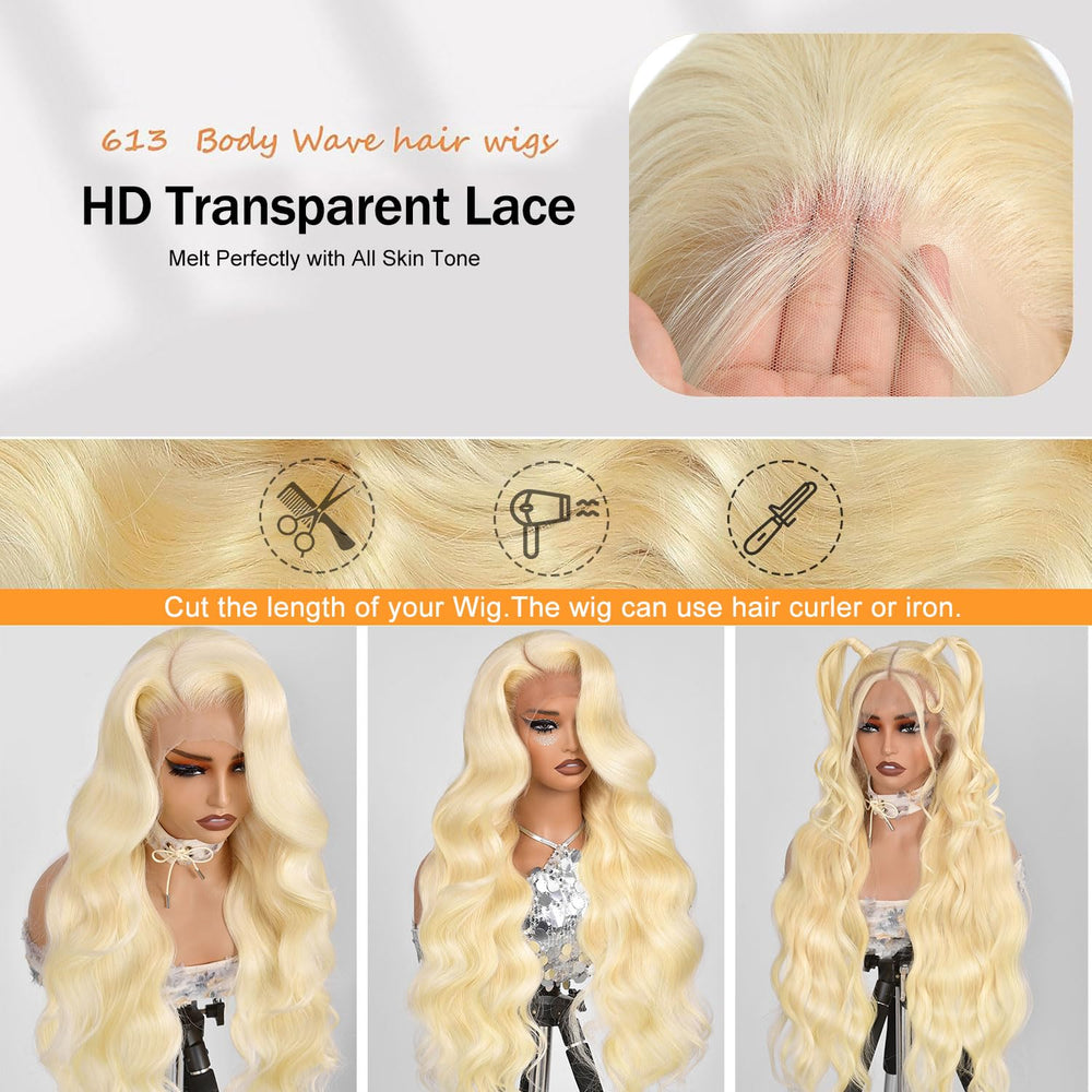 ShengCai 613 pre-plucked hairline close-up for easy styling and realism.
