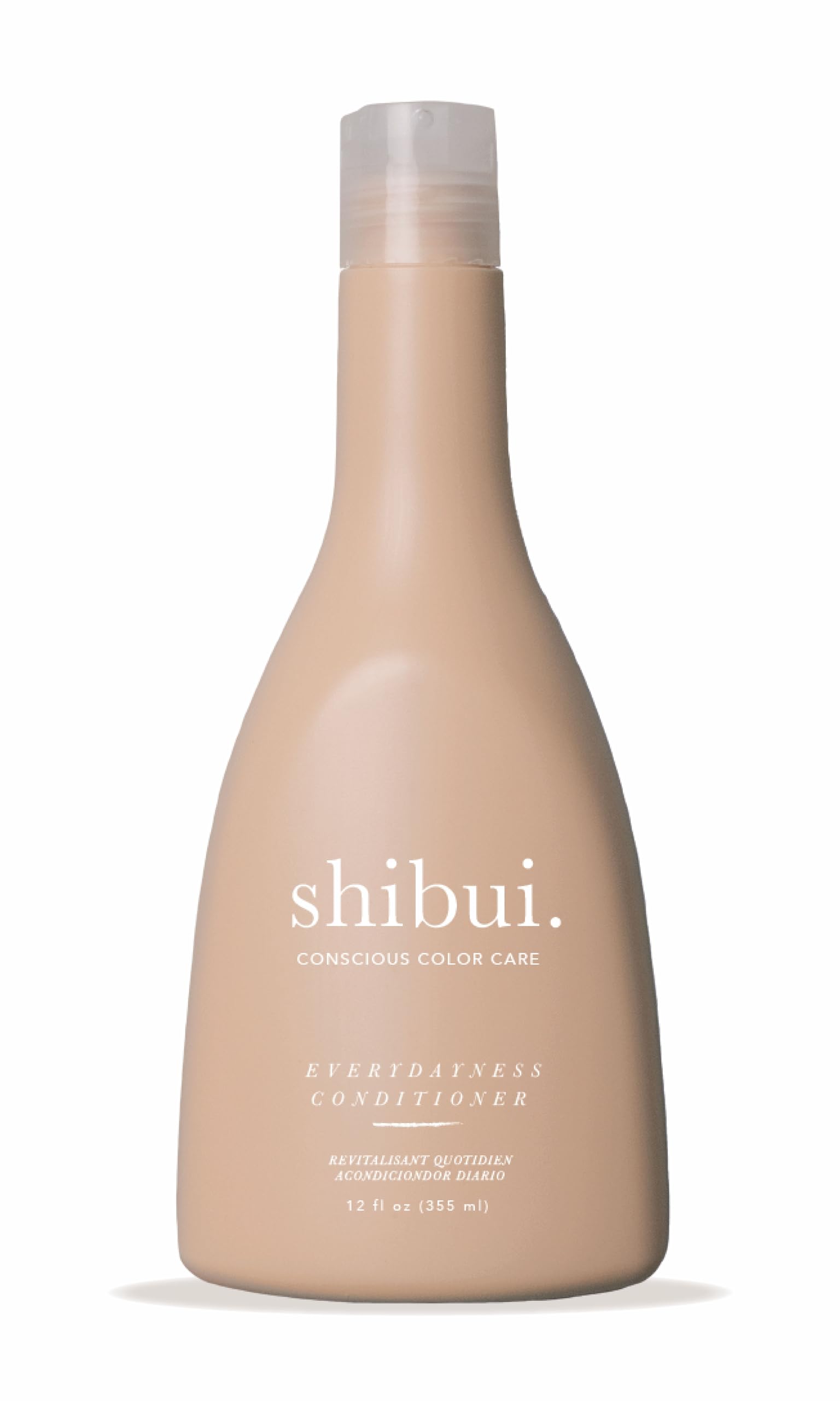 Shibui Everydayness conditioner bottle showing lightweight hydration for fine to medium hair