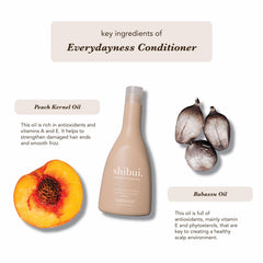 Shibui Everydayness delivers shine and softness with peach kernel and babassu oils
