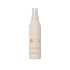 SHIBUI Everything Spray bottle front shows detangling and shine for fine hair.
