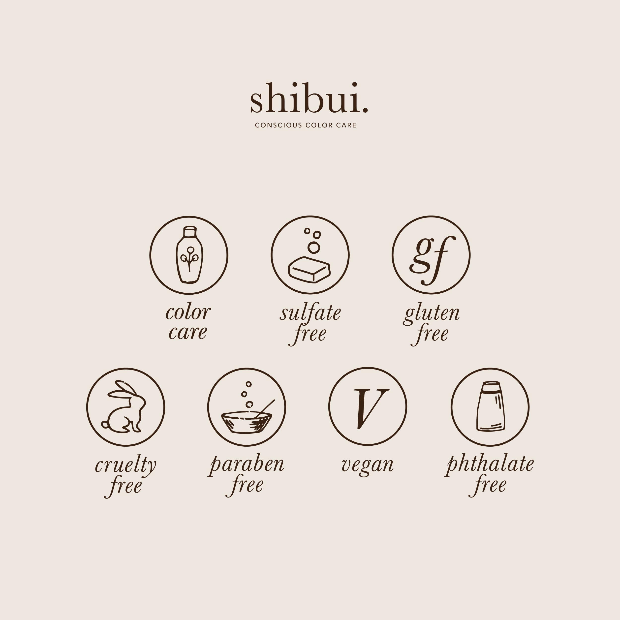 SHIBUI Ultra Hydrating Shampoo color-glow on hair showing preserved shade and shine