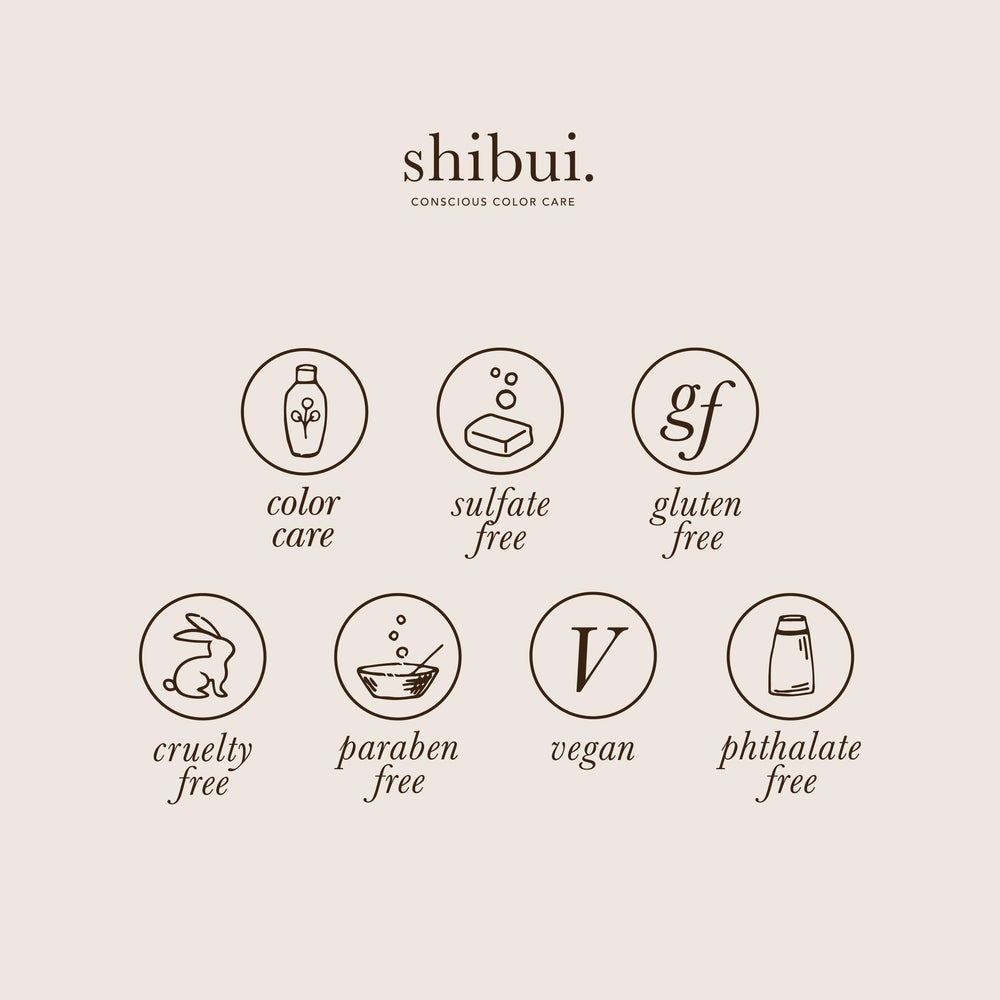 SHIBUI Ultra Hydrating Shampoo color-glow on hair showing preserved shade and shine