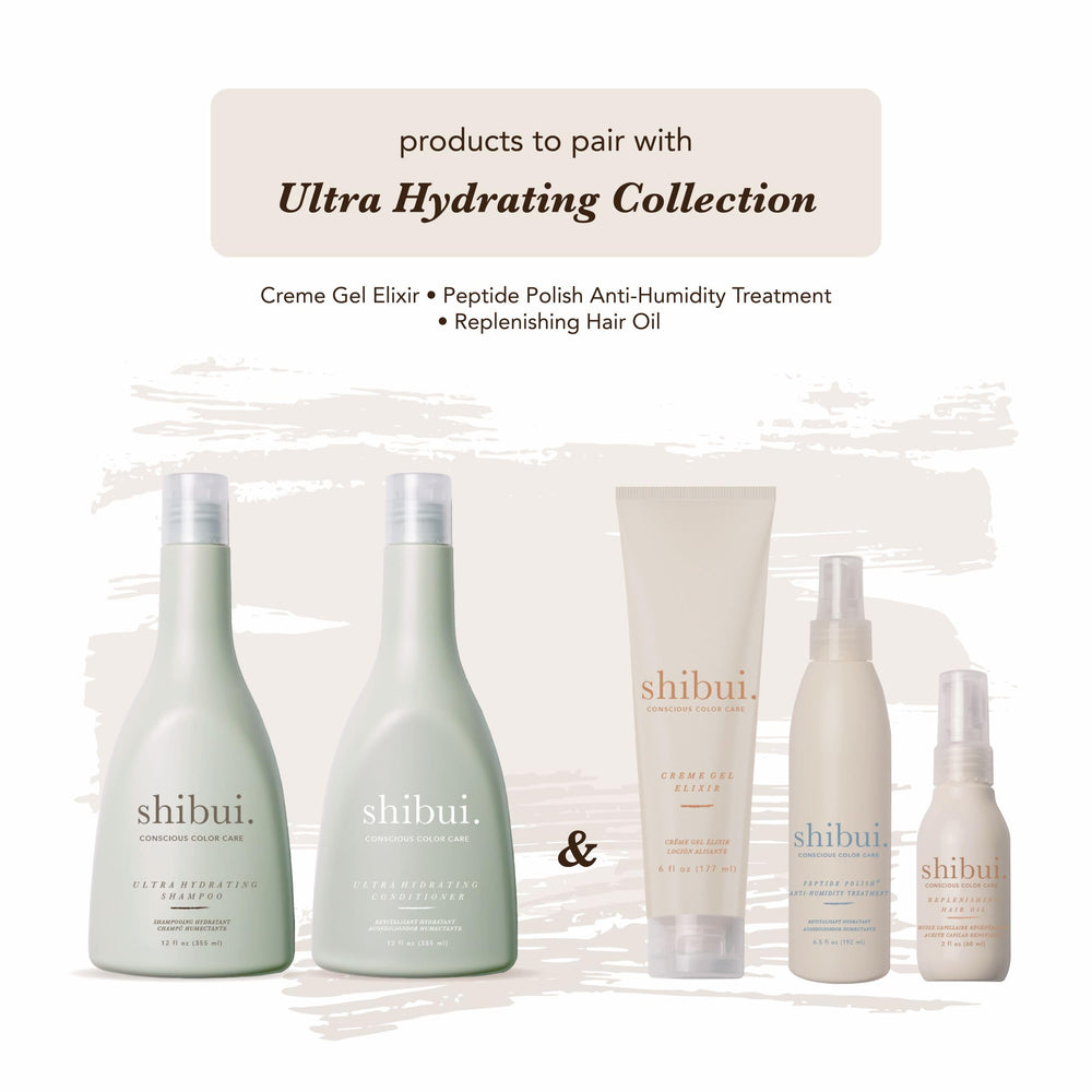 SHIBUI Ultra Hydrating Shampoo color-protection result on textured hair in sunlight