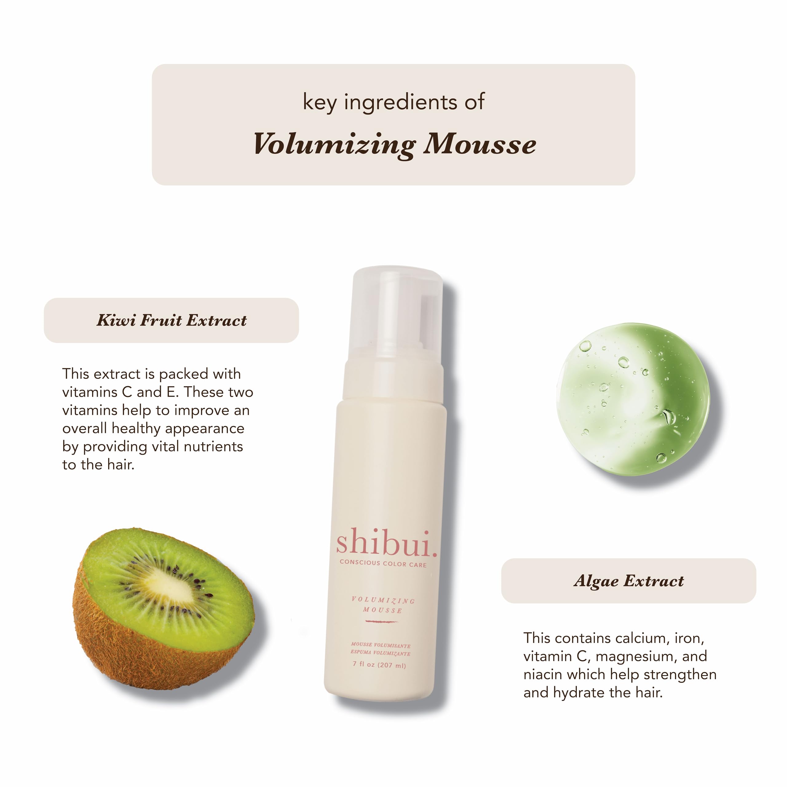 SHIBUI Volumizing Mousse on fine hair at the roots delivering root-volume and lift.
