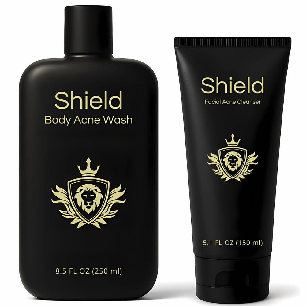 Shield face wash deep-clean gel close-up shows foamy lather for clear skin