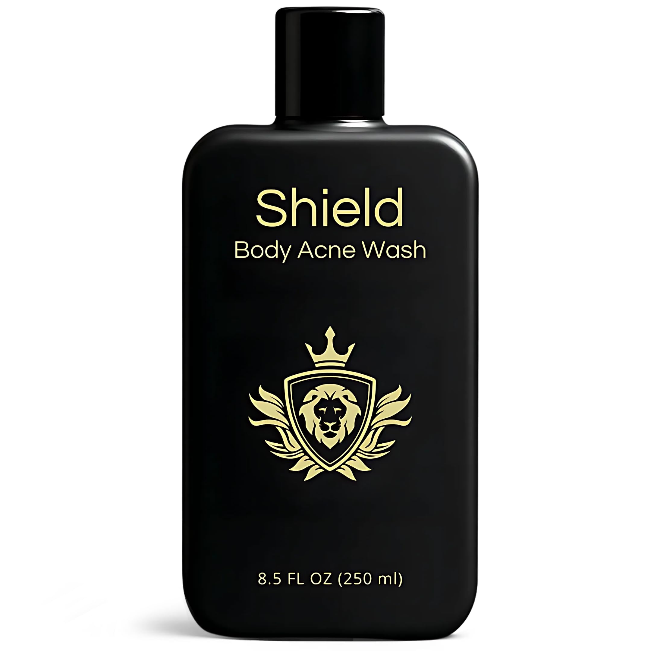 Shield Men's Acne Body Wash bottle-front view for daily back and shoulder cleanse
