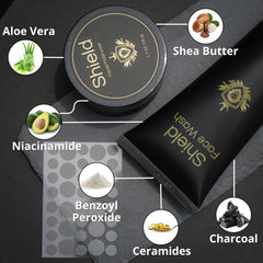 Shield Men s Skin Care Set box showing complete routine for busy mornings