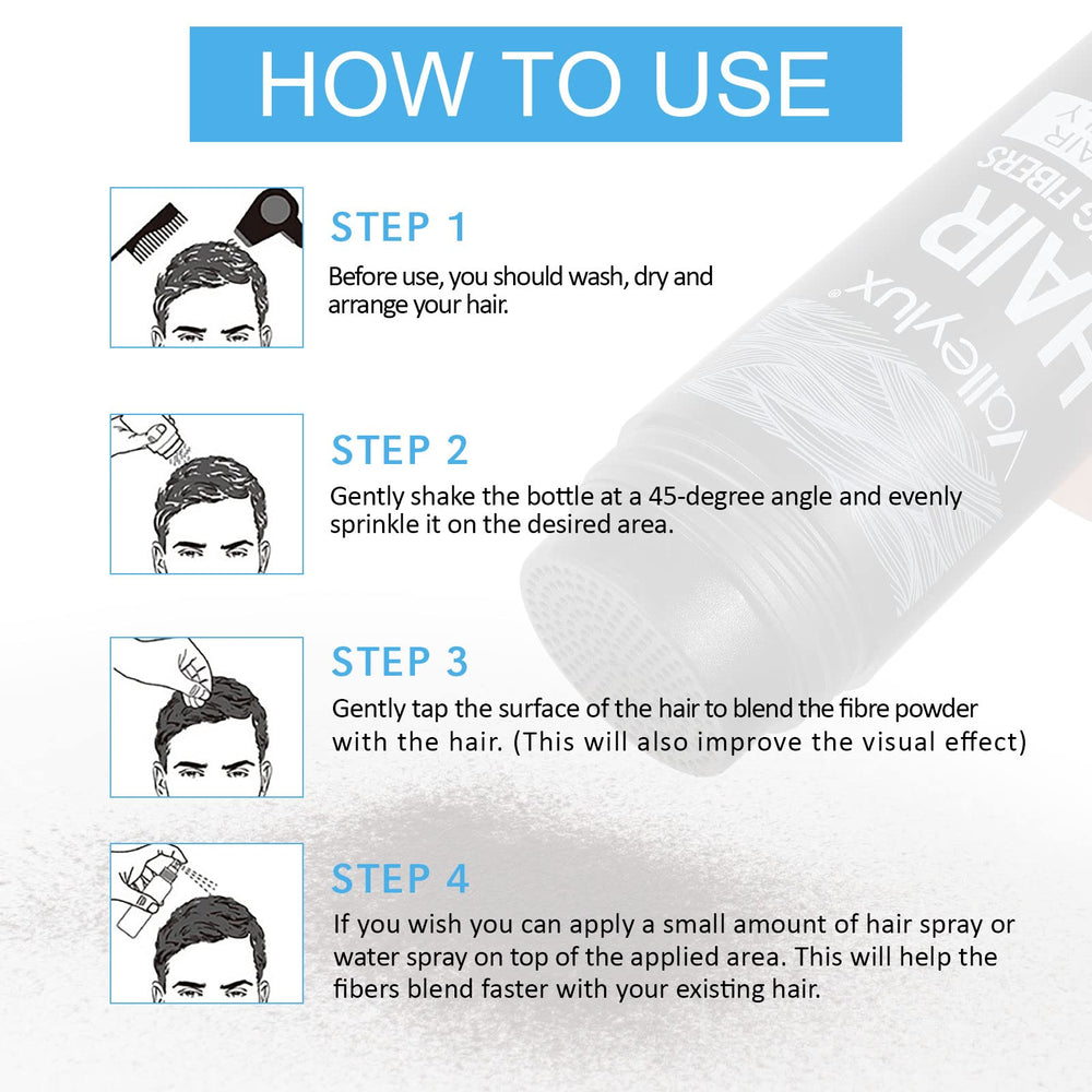 SHIFAKOU Hair fibers easy removal after shower for quick refresh.