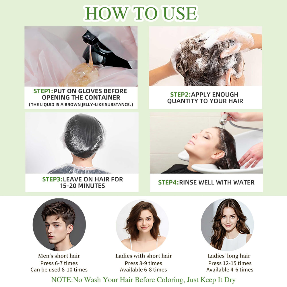 SHIHUANUO beard-darkening application on dry hair
