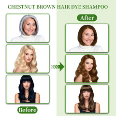 SHIHUANUO Chestnut Brown color swatch shows lasting shade.