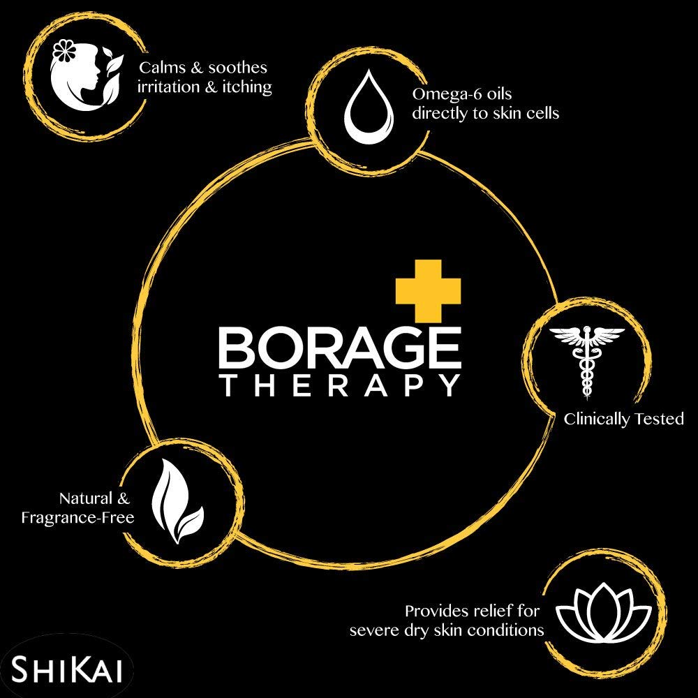 ShiKai Borage Therapy Lotion creamy texture for daily moisture.