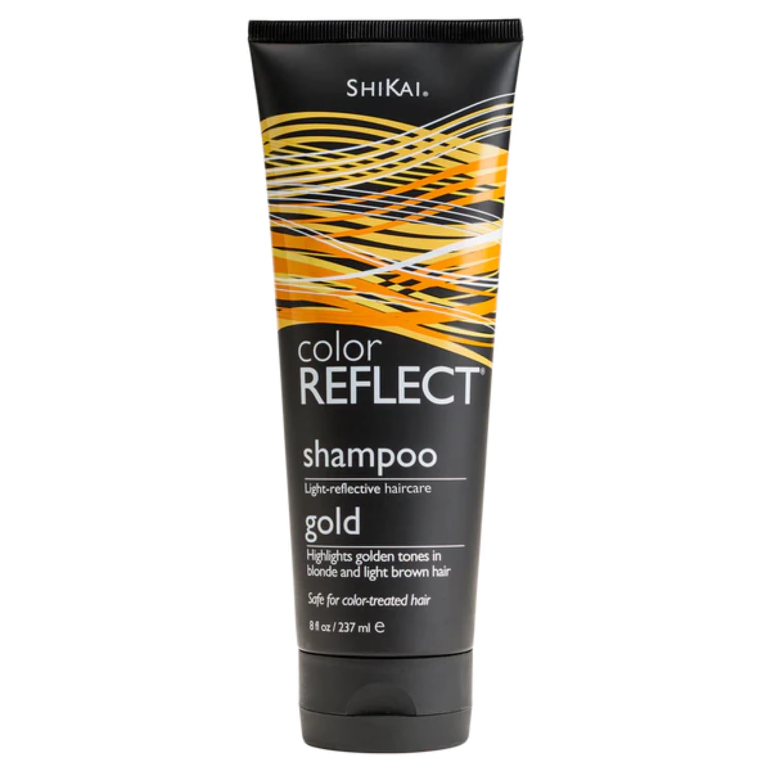 ShiKai Color Reflect Gold Shampoo bottle highlights golden tones to brighten sun-faded hair