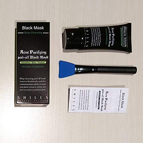 SHILLS charcoal mask for men before-after result tease suggesting clearer-looking skin.