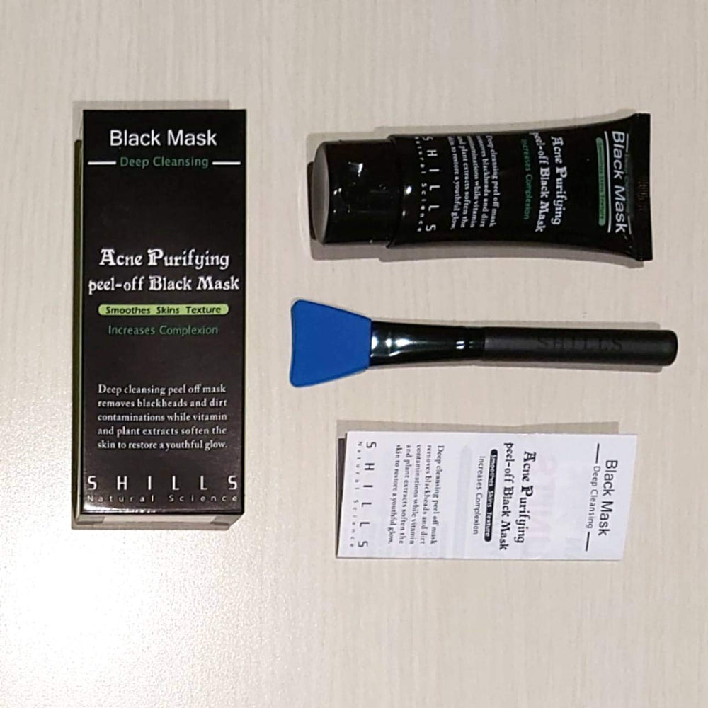 SHILLS self-care routine with charcoal mask for purifying skin