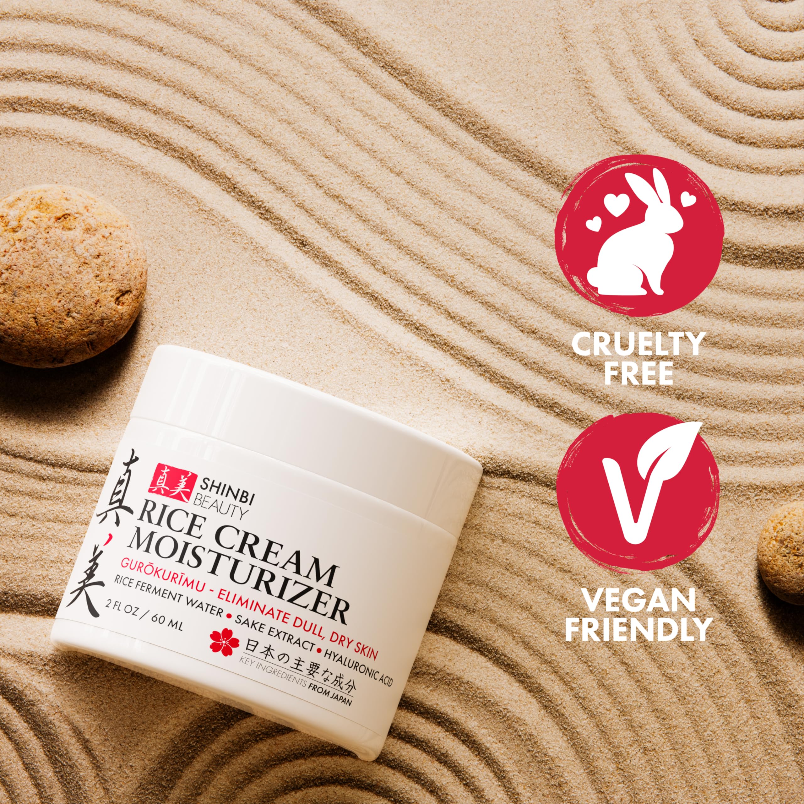 Shinbi Beauty hyaluronic acid component close-up demonstrates long-lasting hydration