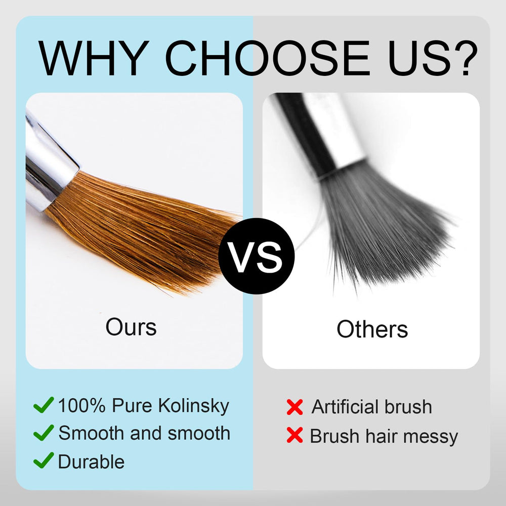 Shine Chance brass ferrule nail brush keeps bristles secure and durable.