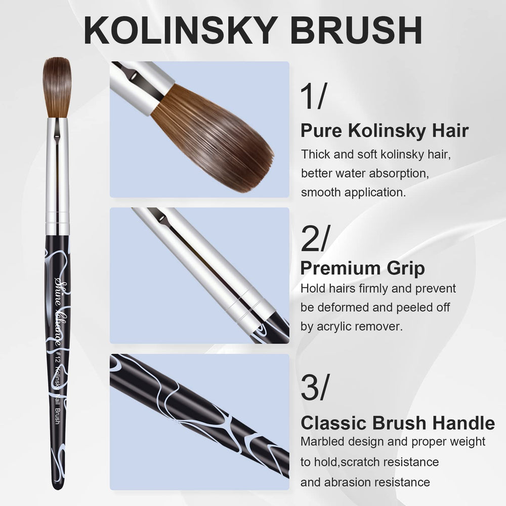 Shine Chance brush storage box and cap keep bristles protected during travel.