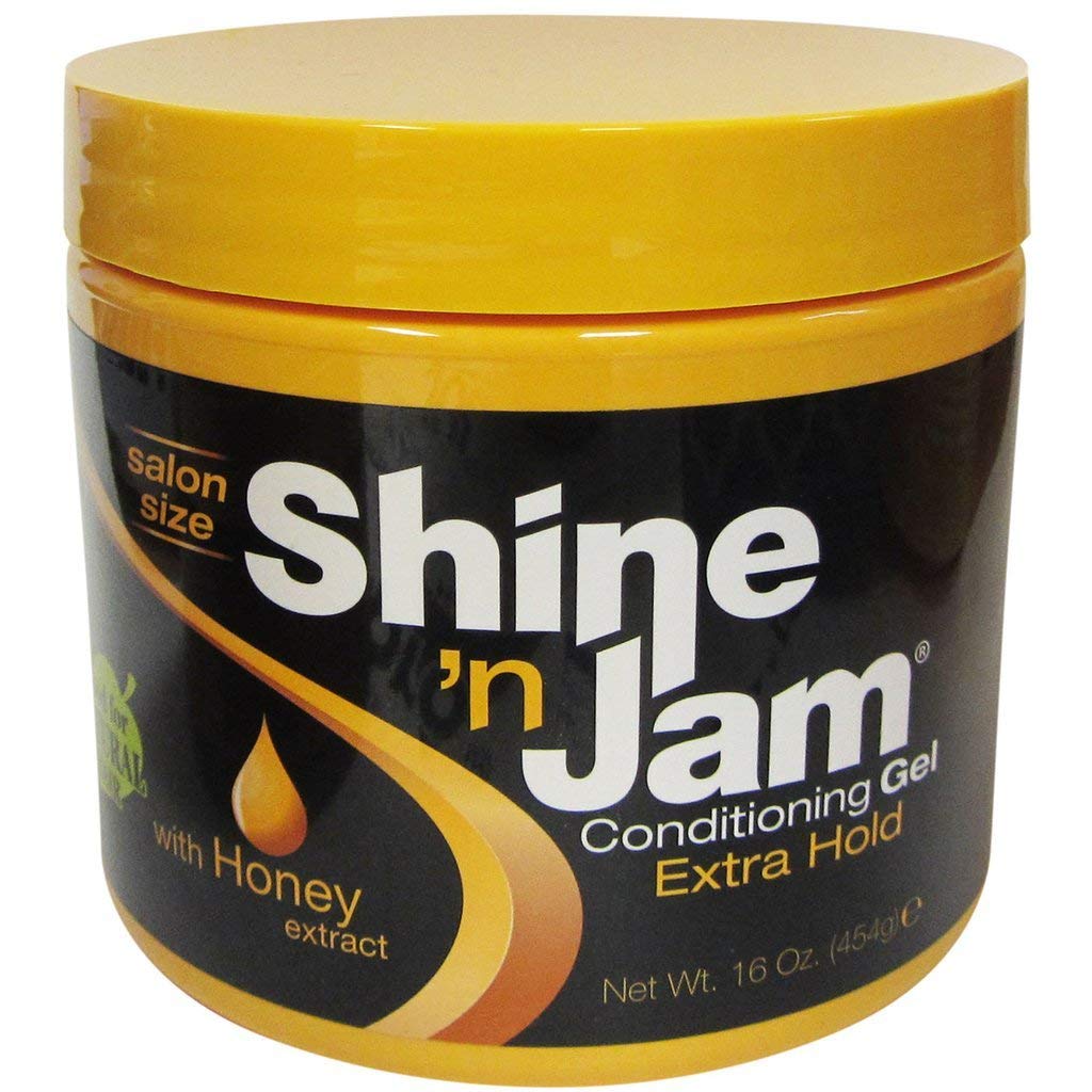 Shine N Jam Conditioning Extra Hold with Honey bottle offering strong hold and conditioning.