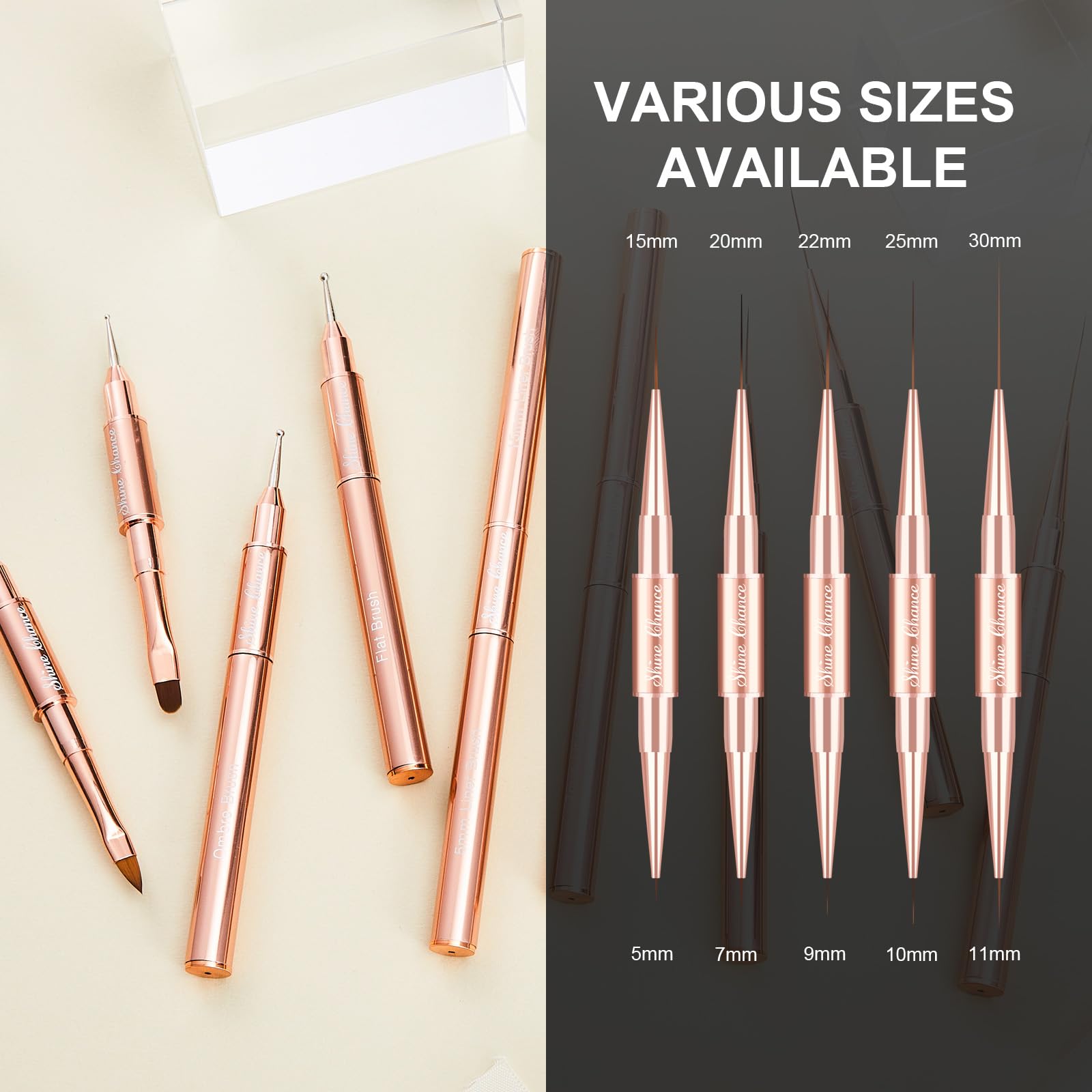 ShineChance rose-gold dotting pen ideal for tiny details and 3D accents.