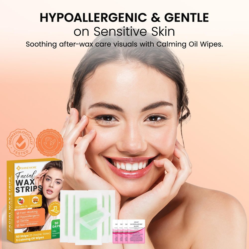 ShineMore calming oil wipes for post-wax soothing.