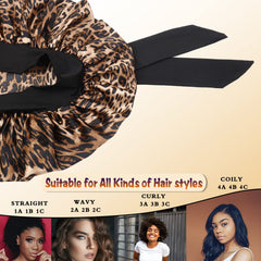 SHINEONME wide-band satin bonnet demonstrates 2.4-inch stretch band