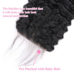Shining Girl closure natural hairline closeup demonstrates pre-plucked styling for effortless parting.