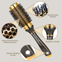 SHINLEA aluminum roller brush heats quickly for efficient blow-drying