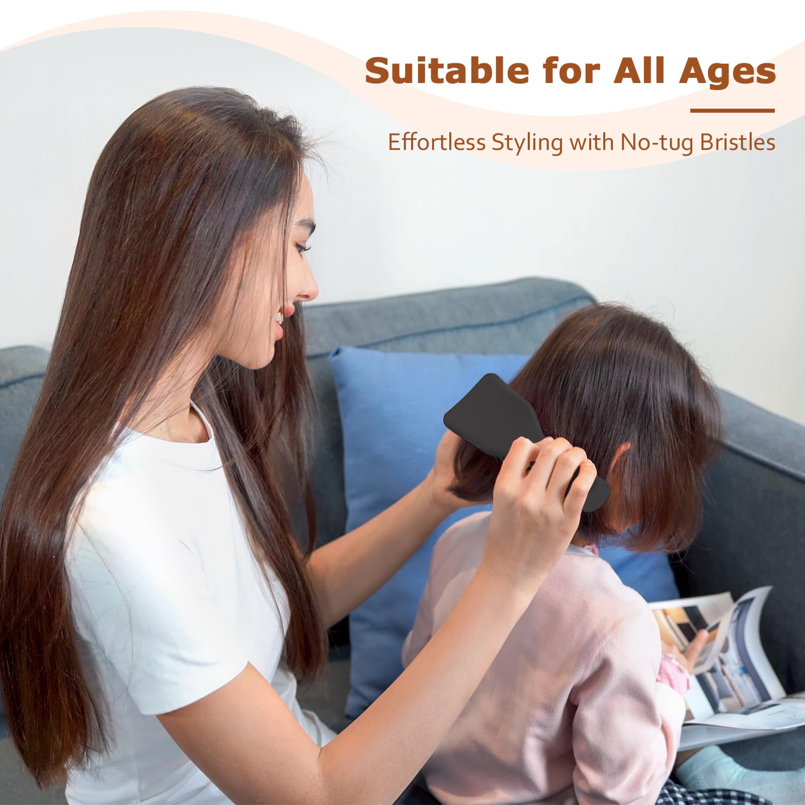 SHINLEA detangler brush lightweight-travel is ideal for on-the-go grooming.