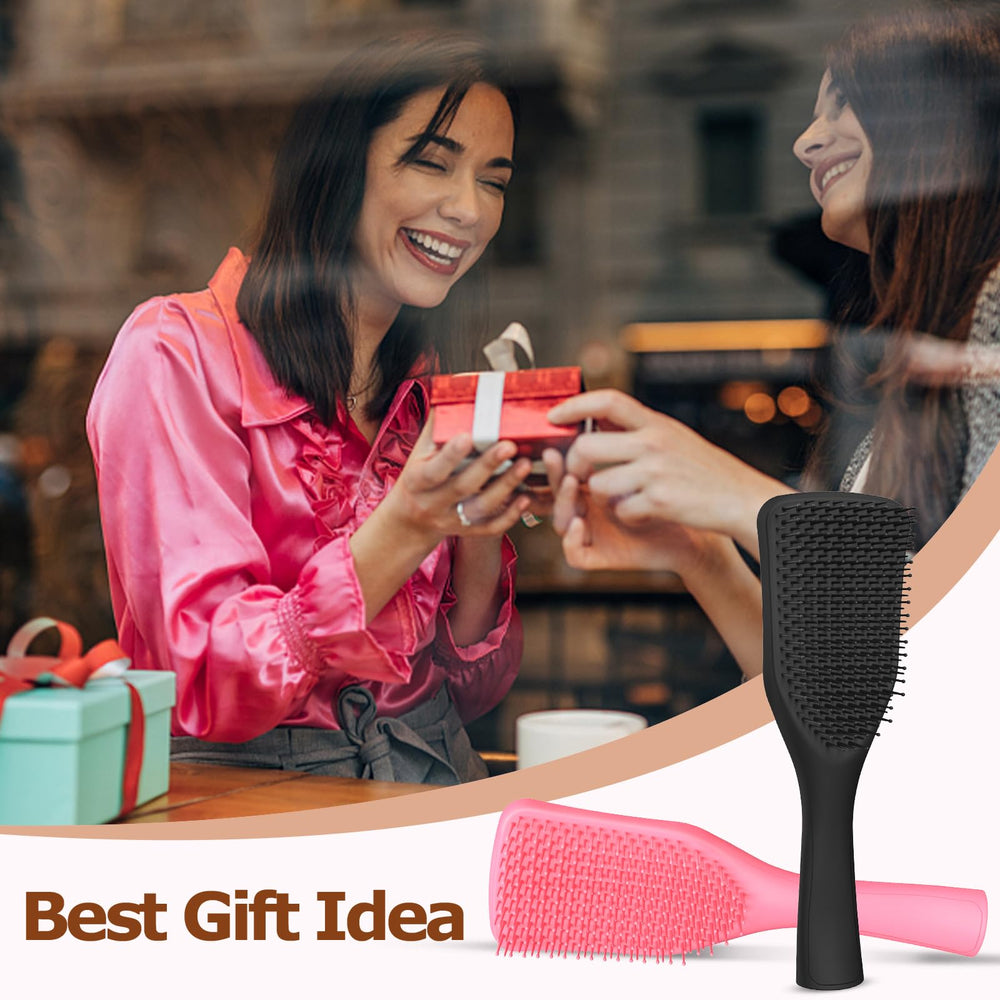 SHINLEA detangler brush-portable-grooming fits in a bag for quick detangling.