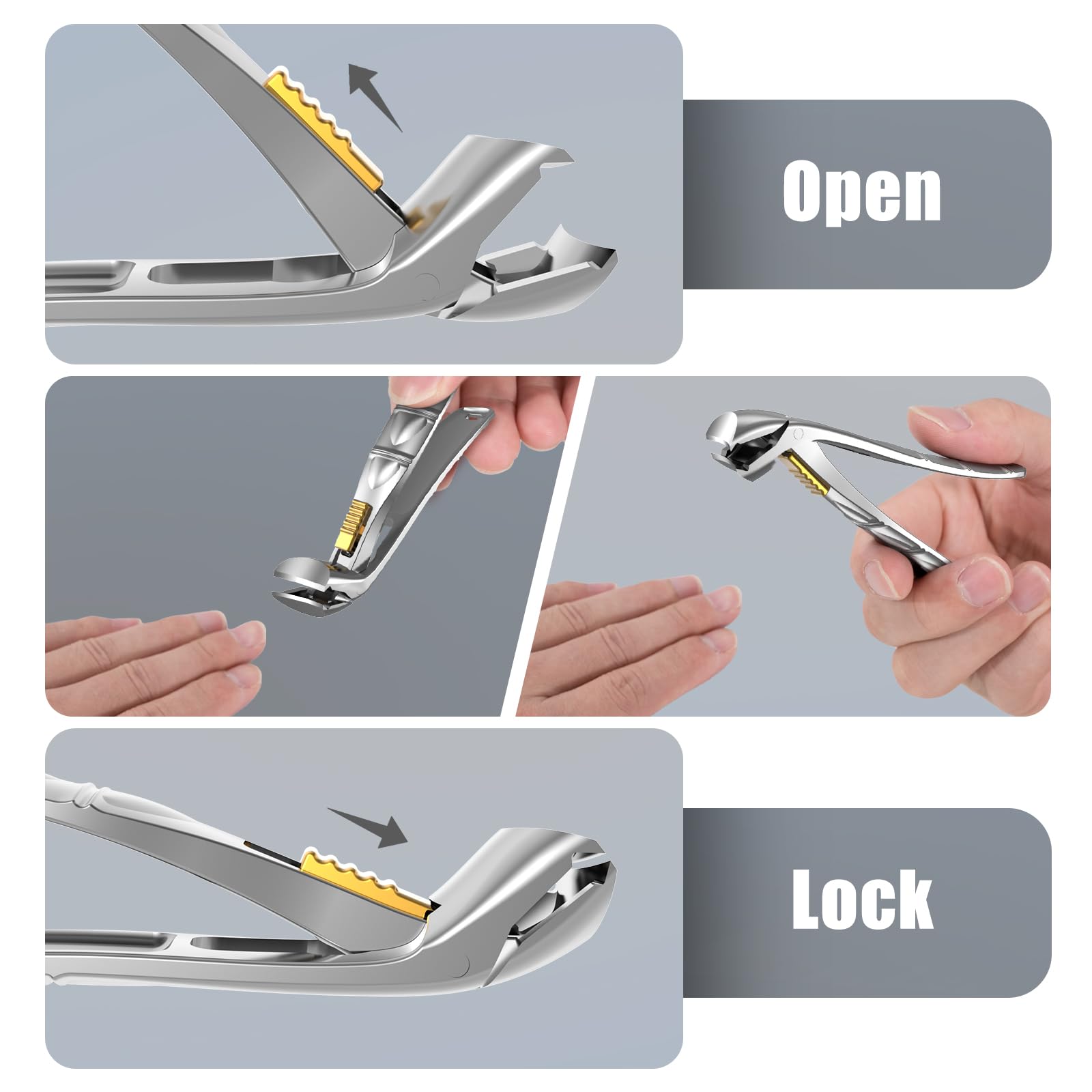 SHINLEA secure buckle design safely stores away sharp edges.