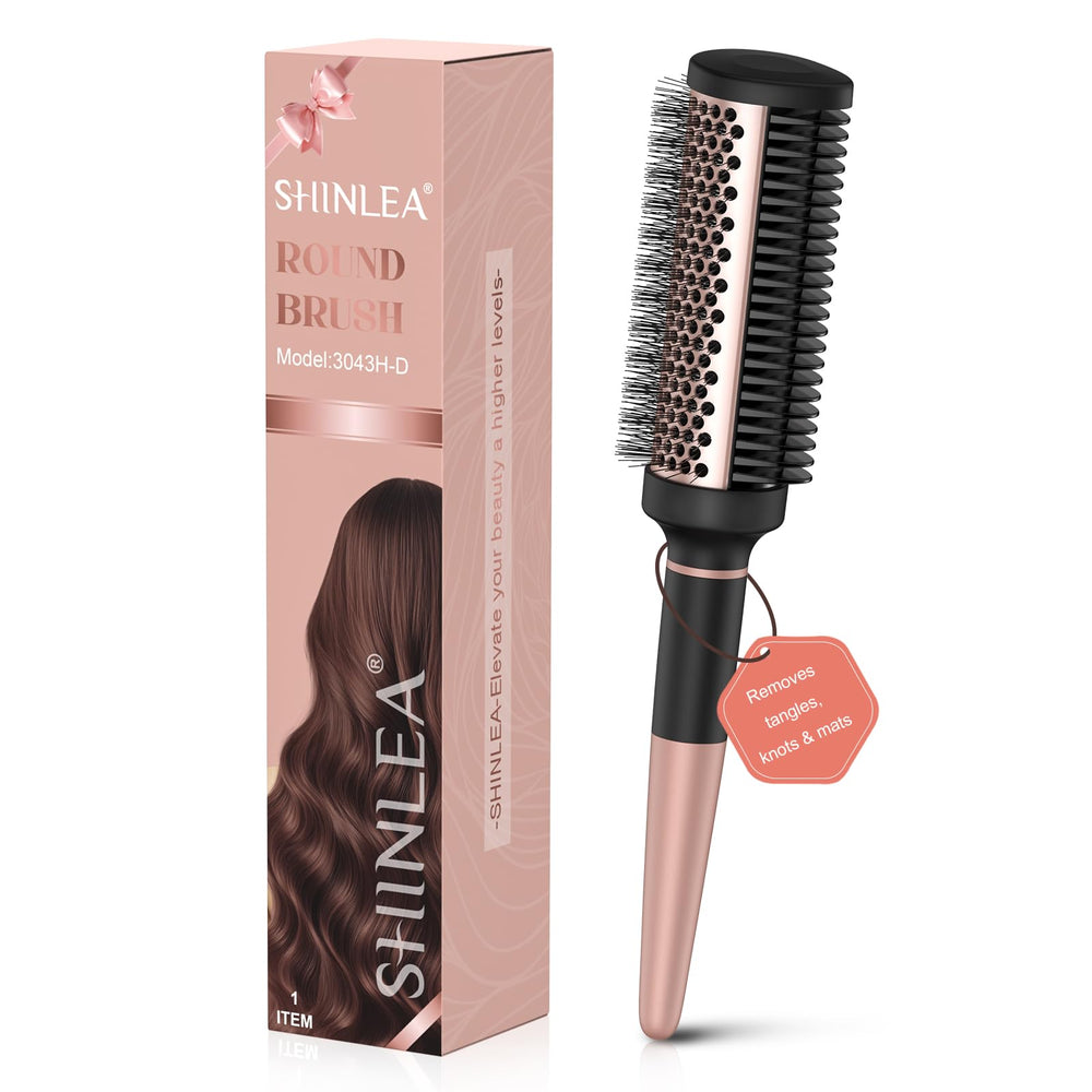 SHINLEA round brush desert titanium barrel enables quick, even drying and shine.