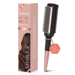 SHINLEA round brush desert titanium barrel enables quick, even drying and shine.