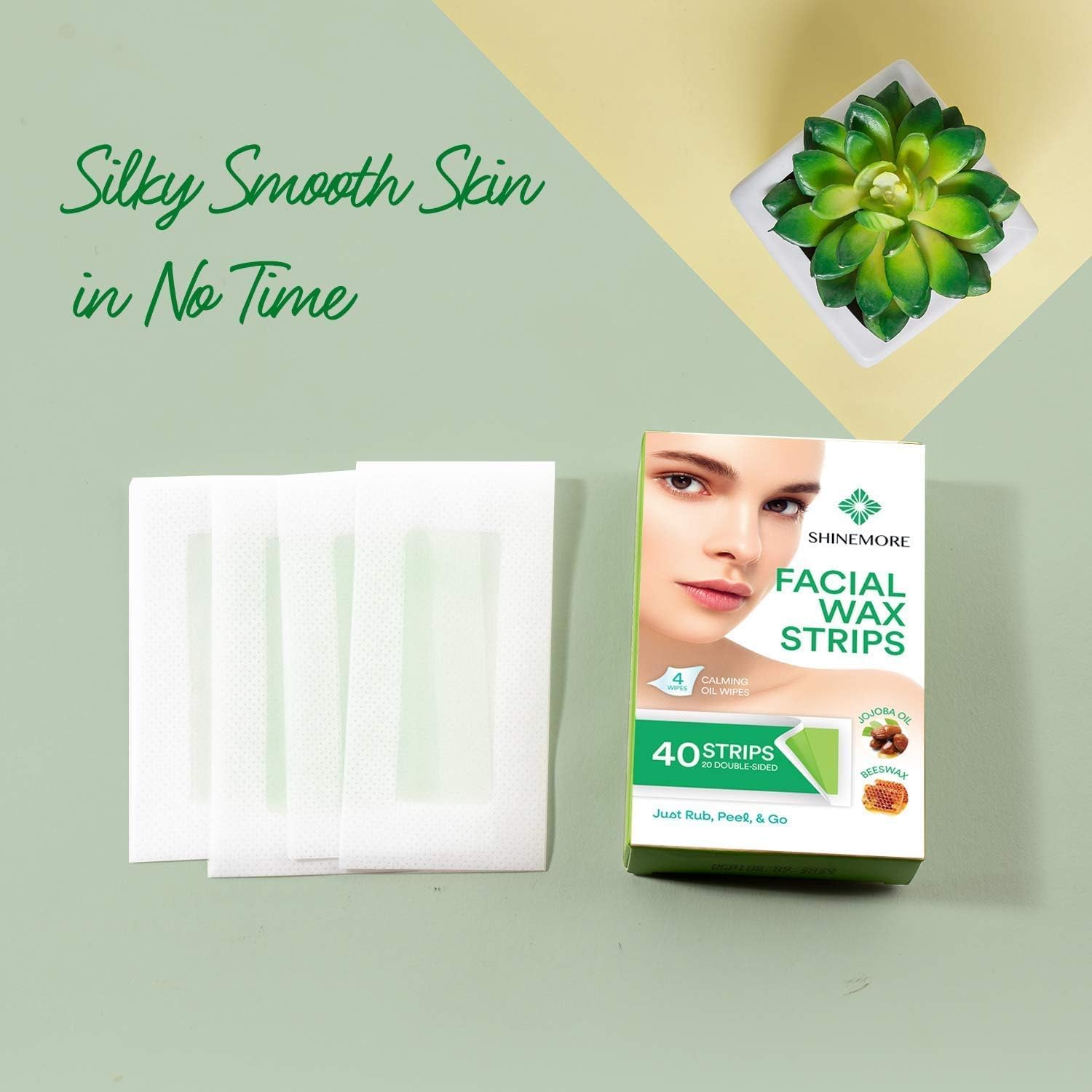 ShineMore calming oil wipes soothe post-wax skin
