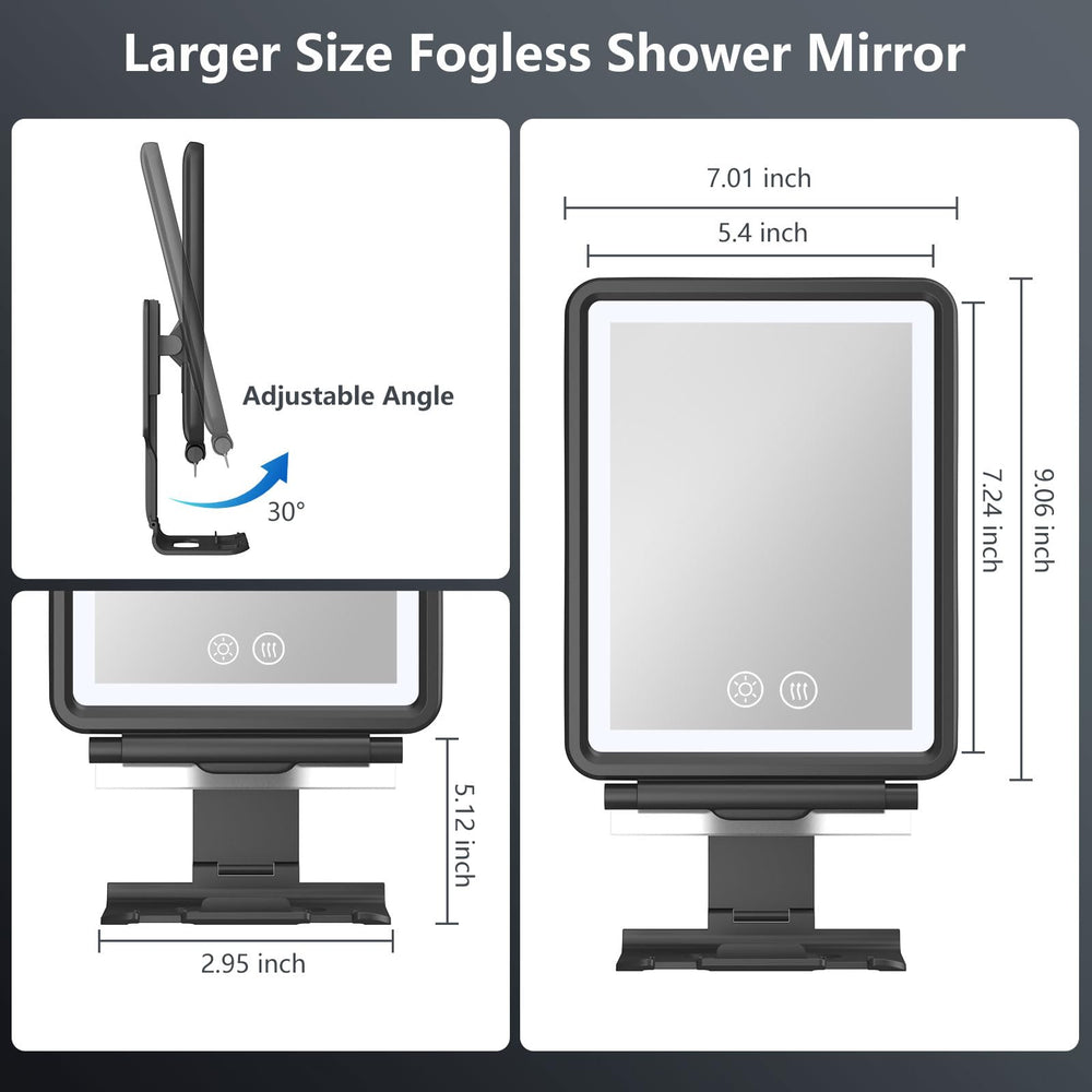 Shinowa mirror IP66 waterproof design withstands shower splashes.