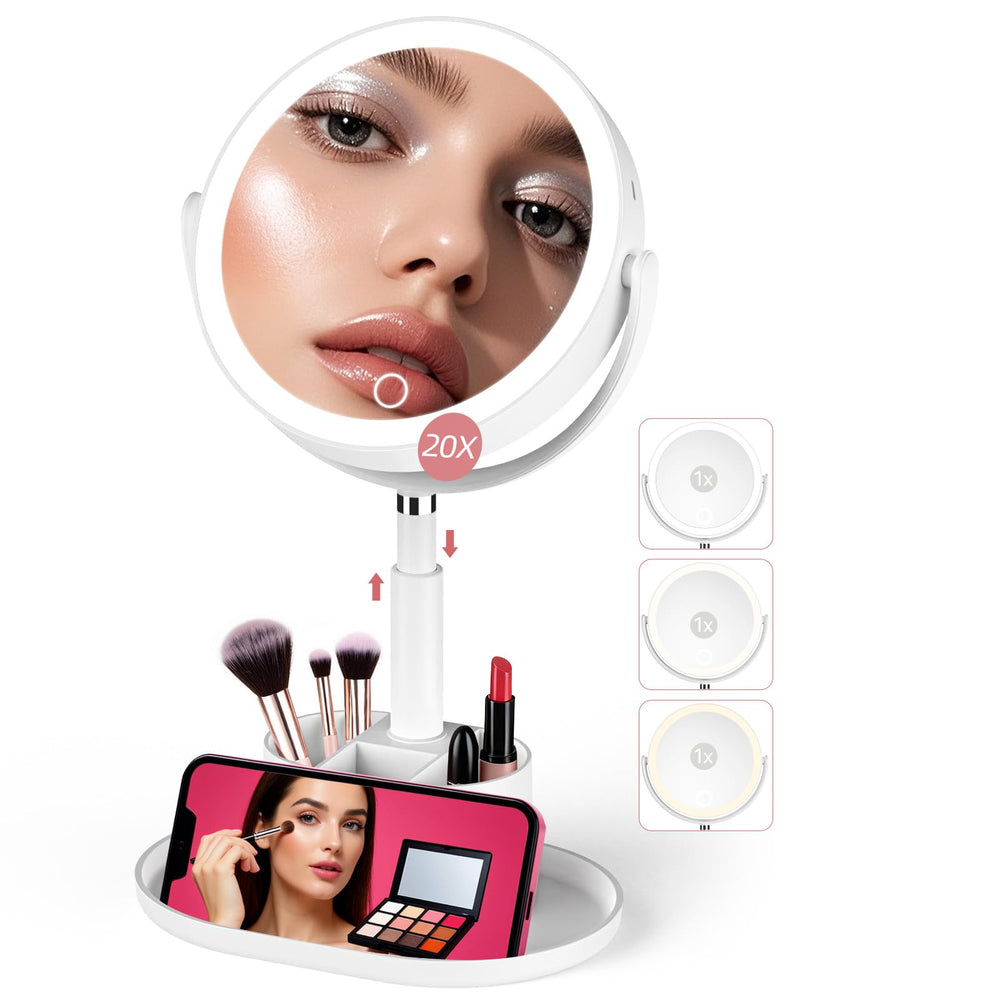 Shinowa makeup mirror 1x side with lights for everyday makeup routine