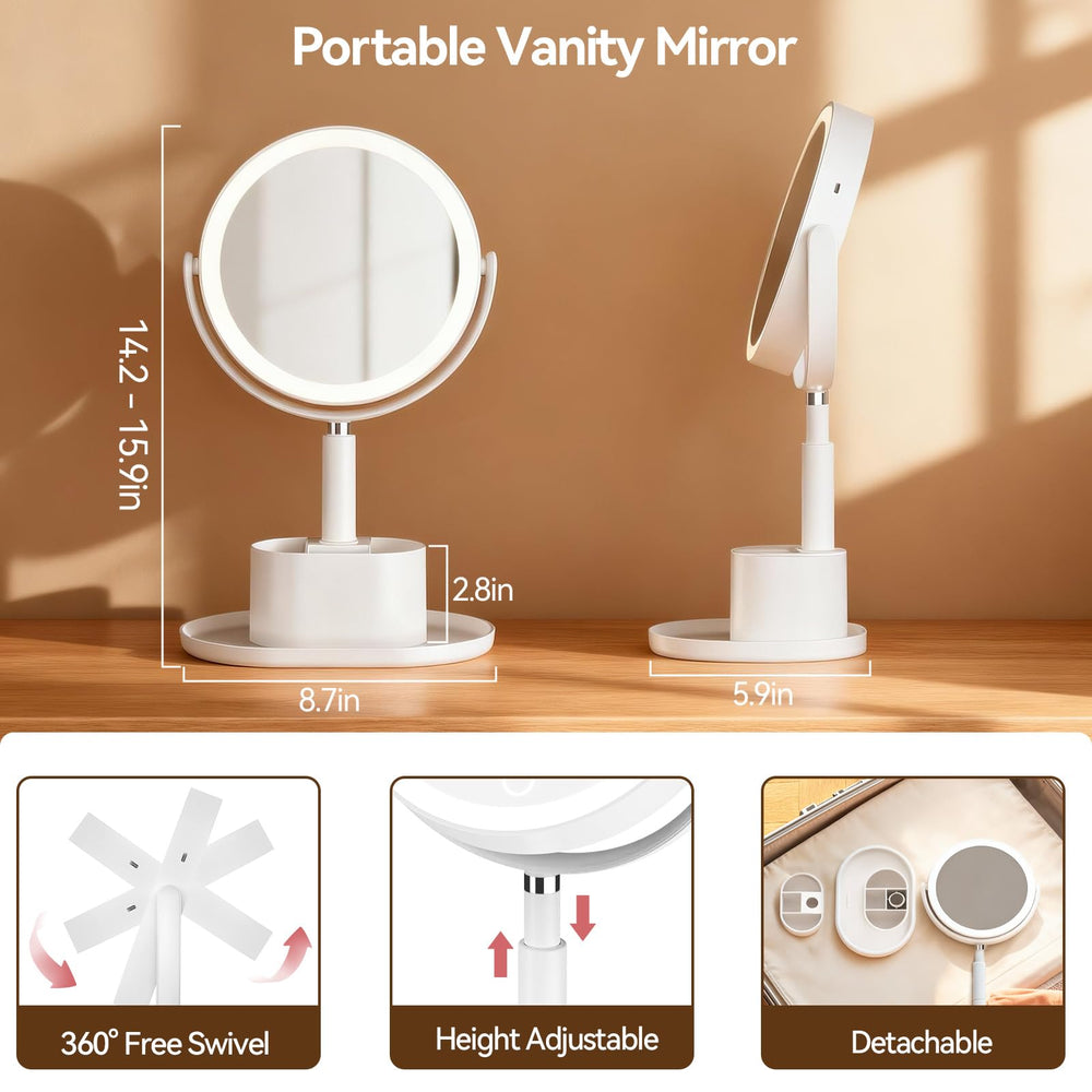 Shinowa makeup mirror 20x detail view for precise eye makeup
