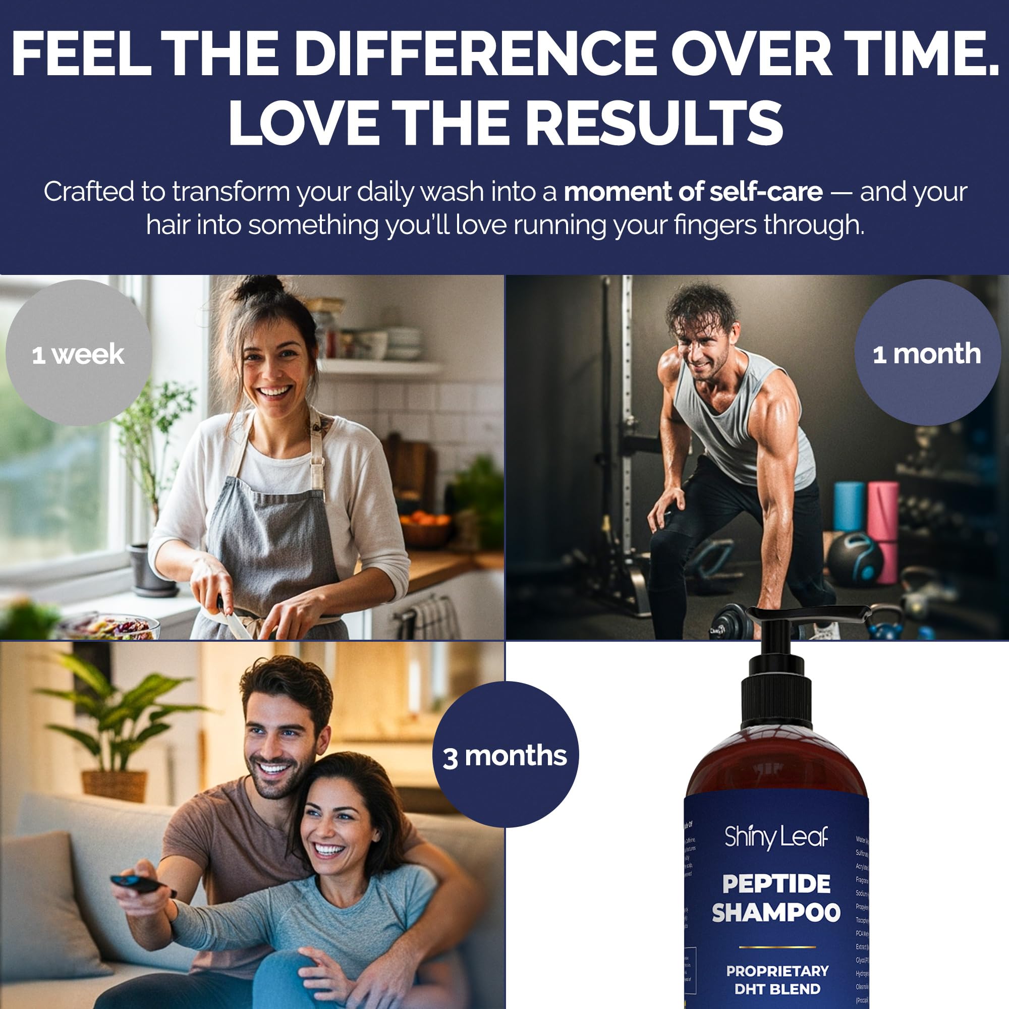 Shiny Leaf daily-hair-care-routine photo emphasizes easy addition to routine.