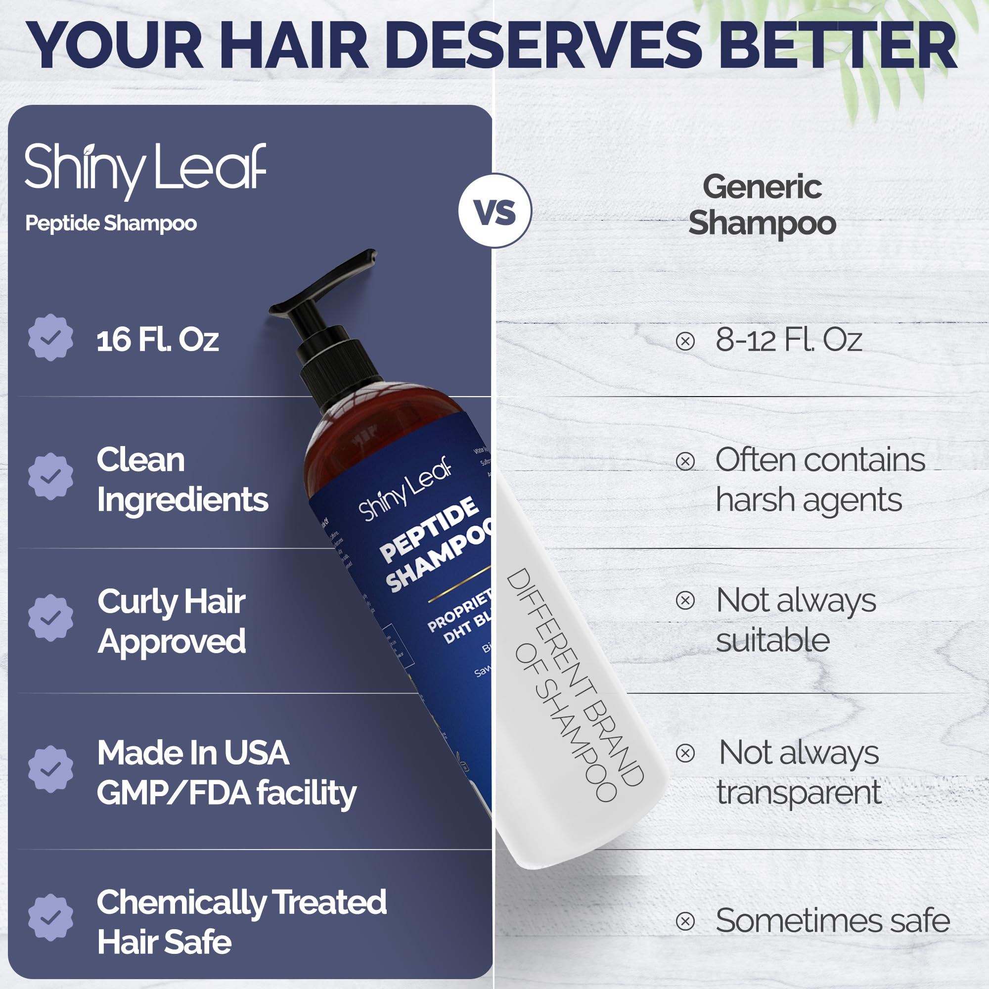 Shiny Leaf hands-lather image shows scalp-focused massage for a volumizing cleanse.