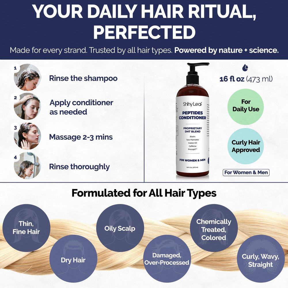 Shiny Leaf color-safe sulfate-free conditioner on color-treated hair