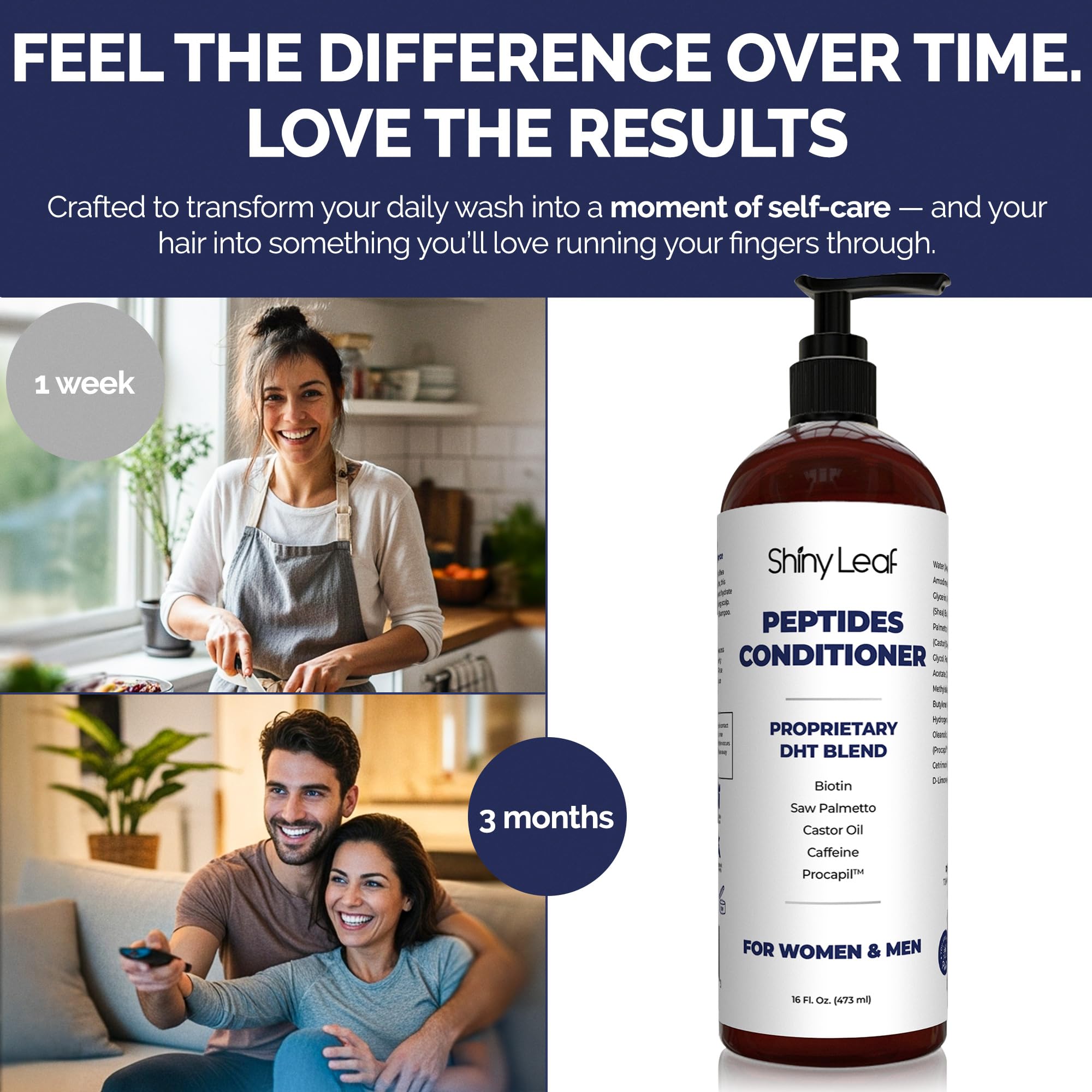 Shiny Leaf nourishes damaged strands with vitamin E and oils