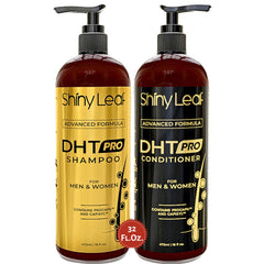 Shiny Leaf DHT Pro shampoo bottle ready for daily use with DHT-blocking formula.