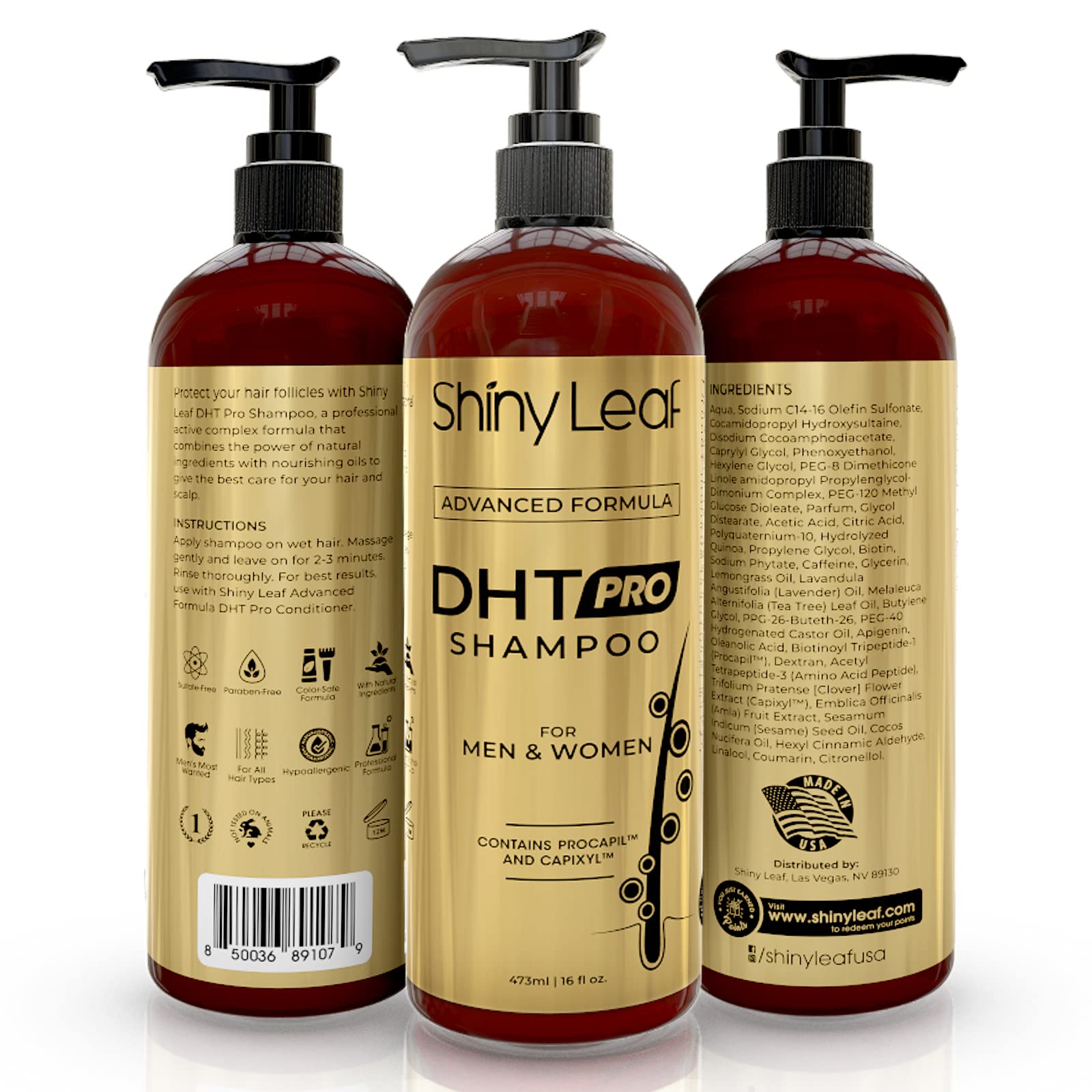 Shiny Leaf DHT Pro Shampoo daily-use scene for routine care