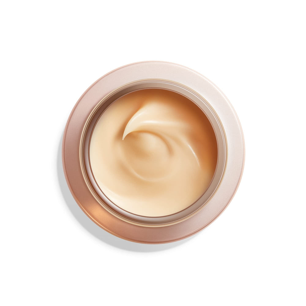 Shiseido Benefiance cream texture closeup highlighting smooth coverage and absorption