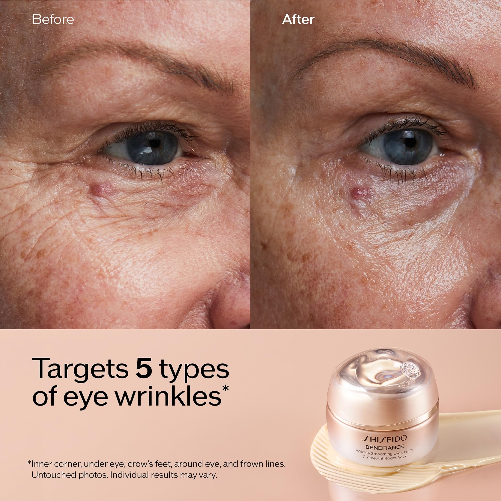 Shiseido Benefiance Eye Cream 15ml targets eye contour moisture and care.