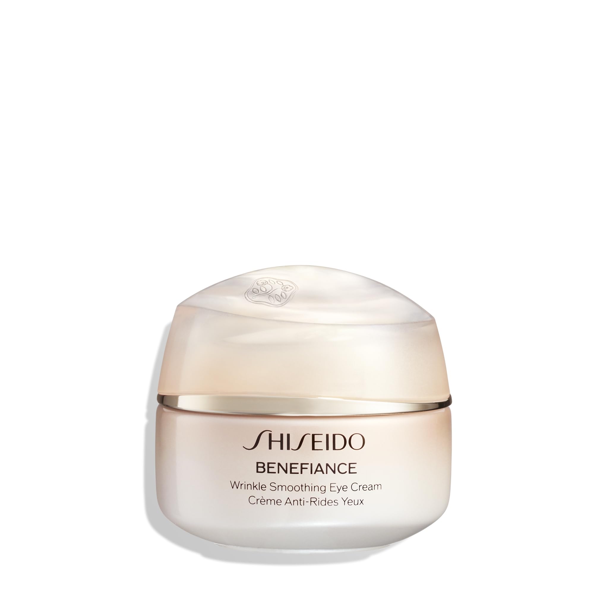 Shiseido Benefiance eye cream tube front view highlighting travel-ready 15 mL packaging.