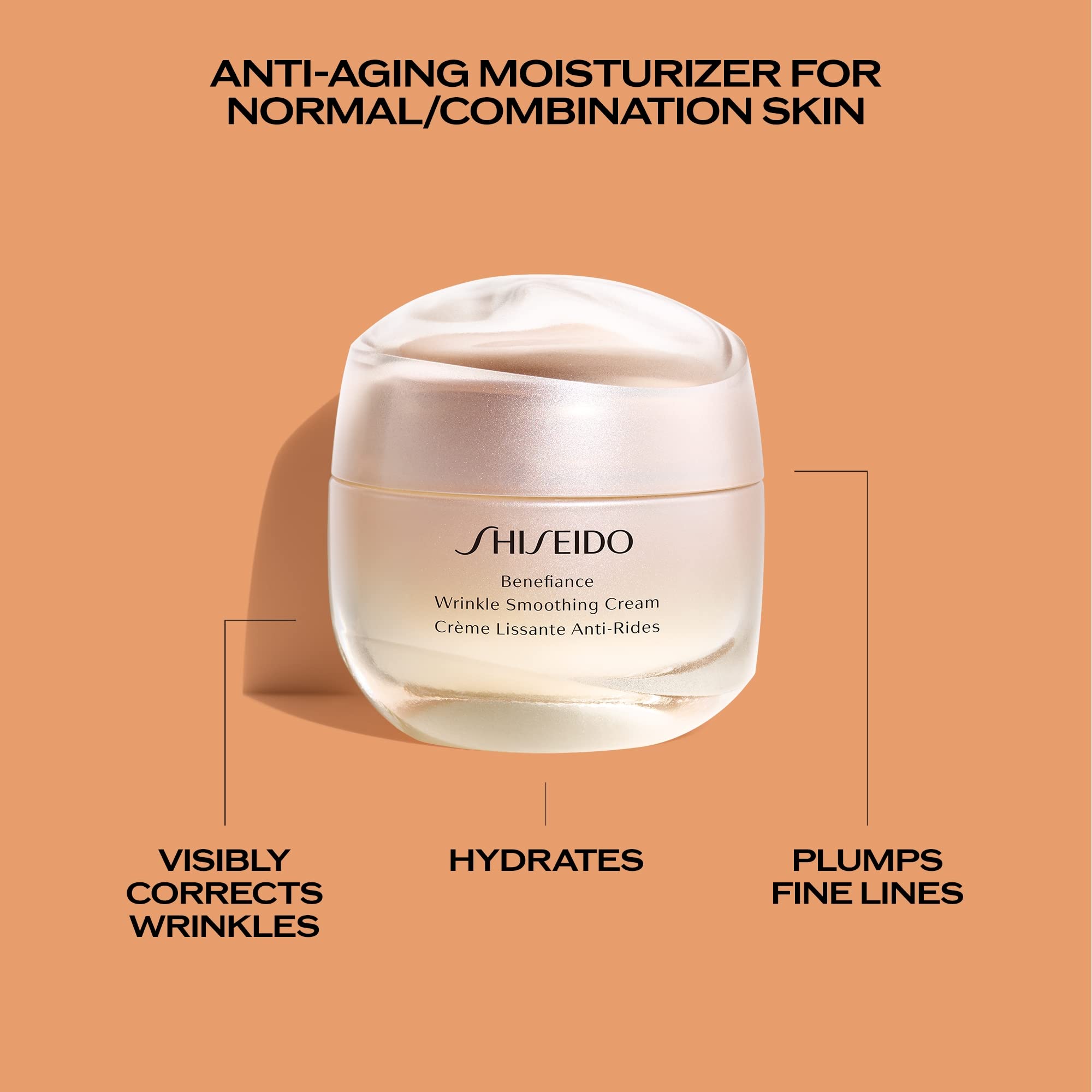 Shiseido Benefiance ReNeura Technology+ and KOMBU-Bounce close-up highlighting advanced anti-aging care.