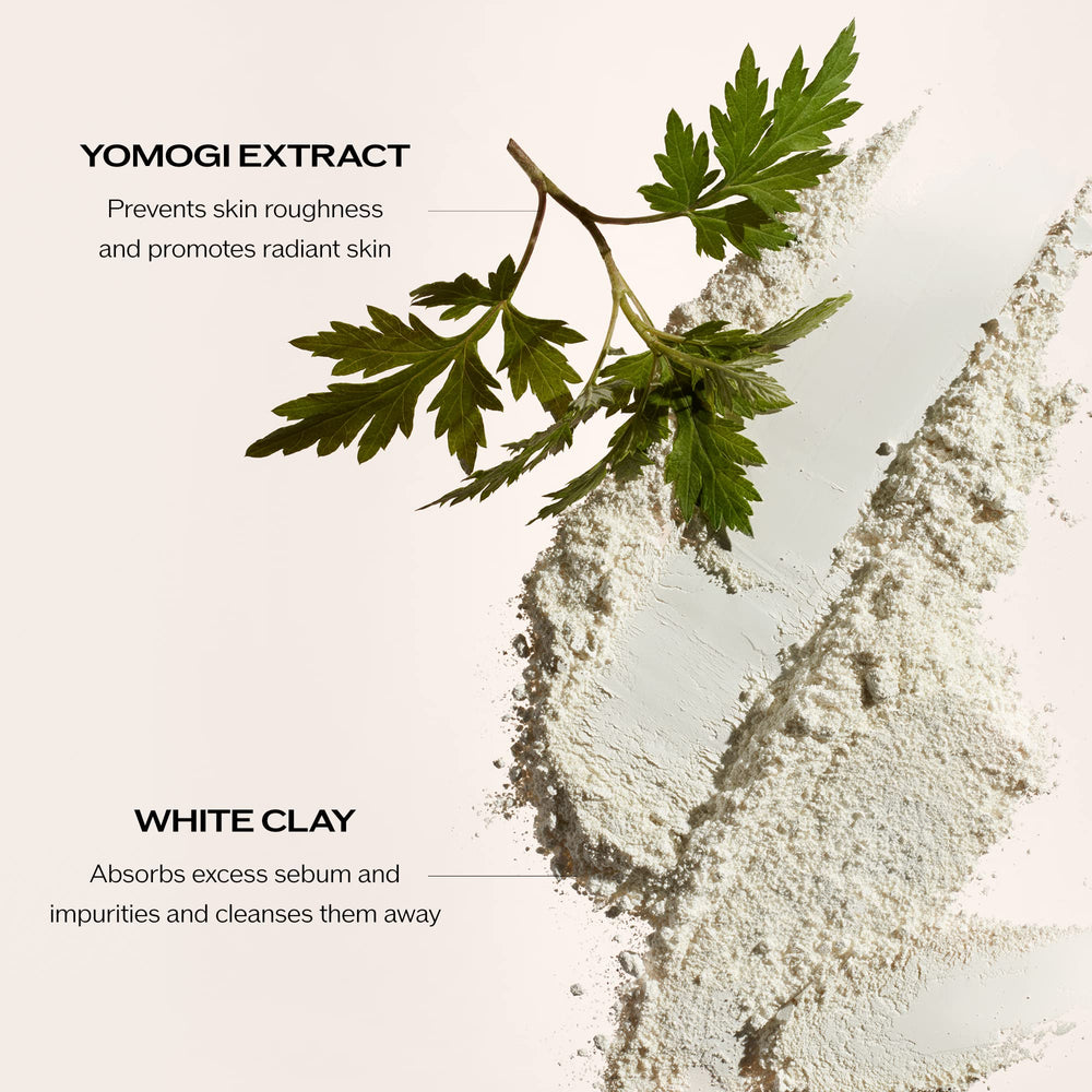 Shiseido Clarifying Cleansing Foam application closeup shows creamy texture for smooth skin.
